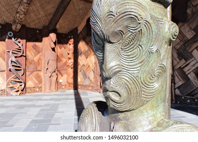 AUCKLAND / NEW ZEALAND - MAY 20, 2018: Maori Culture At Te Noho Kotahitanga Marae On Unitec Campus In Auckland, Aotearoa / New Zealand.