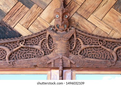 AUCKLAND / NEW ZEALAND - MAY 20, 2018: Maori Culture At Te Noho Kotahitanga Marae On Unitec Campus In Auckland, Aotearoa / New Zealand.