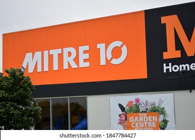 Auckland / New Zealand - November 5 2020: View Of Mitre 10 Hardware Store In Botany