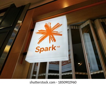 AUCKLAND, NEW ZEALAND - Oct 26, 2020: View Of Spark Mobile Provider Store In Botany Town Centre