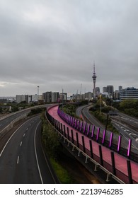 Auckland, New Zealand - October 3, 2022: Cloudy Day View Of Auckland City Centre.