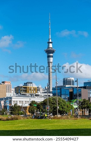 Auckland Sky Tower From Silo Park
