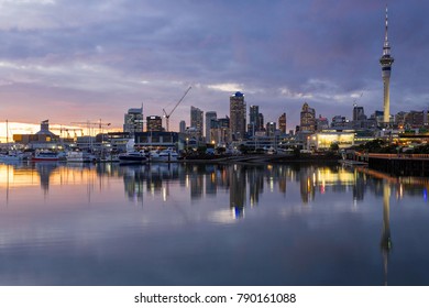 Auckland Waterfront By Night 