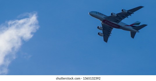 Auckland/New Zealand- January 19 2018: Emirates Airline