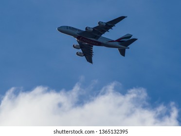 Auckland/New Zealand- January 19 2018: Emirates Airline