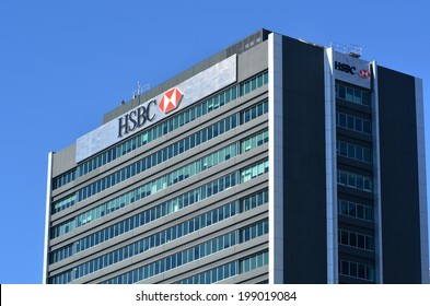 AUCKLAND,NZ - JUNE 01 2014:HSBC Bank New Zealand Branche In Auckland, New Zealand. It's One Of The World's Largest Banks,it Has Around 7,200 Offices In 85 Countries And Around 89Ã?Â??million Customers.