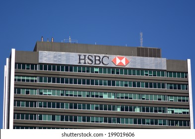 AUCKLAND,NZ - JUNE 01 2014:HSBC Bank New Zealand Branche In Auckland, New Zealand. It's One Of The World's Largest Banks,it Has Around 7,200 Offices In 85 Countries And Around 89Ã?Â??million Customers.