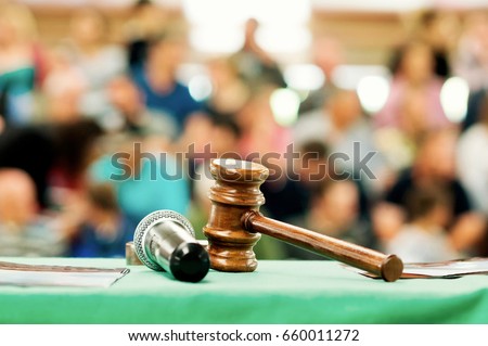   auction  bid sale judgment mallet with public Stockfoto © 