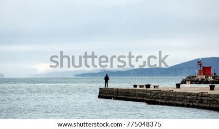 audace pier in winter time, trieste