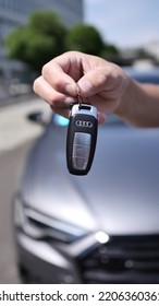 Audi A6 keys in hand