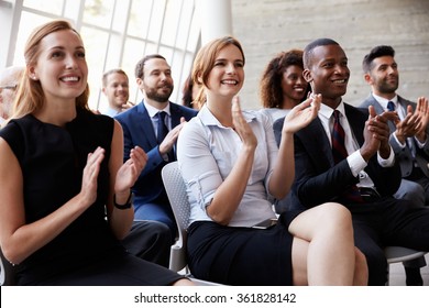 Audience Applauding Speaker At Business Conference - Shutterstock ID 361828142