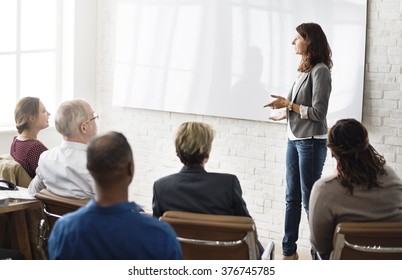 Audience Brainstorming Colleagues Company Office Concept