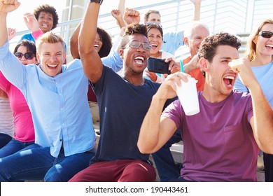 Audience Cheering At Outdoor Concert Performance