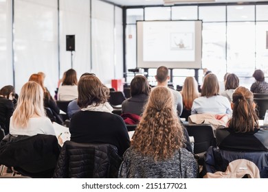 Audience At The Conference Hall. Business And Entrepreneurship Concept.