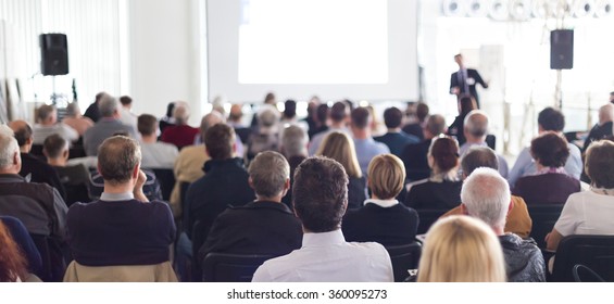 Audience in the lecture hall. - Shutterstock ID 360095273