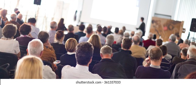 Audience in the lecture hall. - Shutterstock ID 361337033