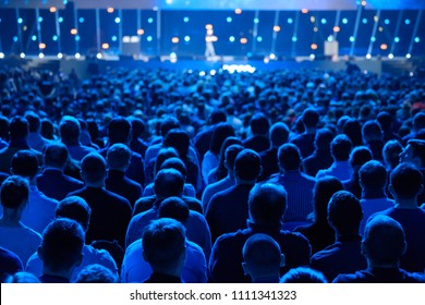Audience listens to the lecturer at the conference hall - Shutterstock ID 1111341323