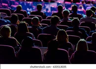 Audience listens to the speech of the lecturer in the conference hall - Shutterstock ID 633513035