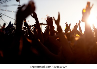 Audience At Outdoor Music Festival