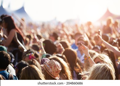 Audience At Outdoor Music Festival