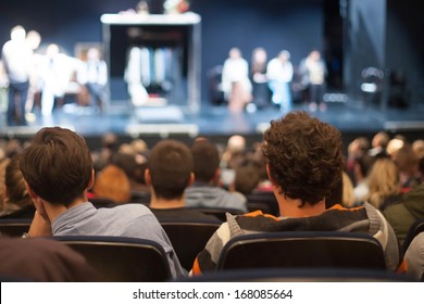 audience watching theater play - Shutterstock ID 168085664
