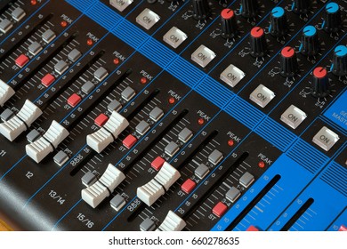 Audio control panel - Shutterstock ID 660278635