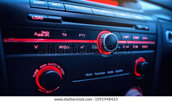 Audio system in car. Radio\
in car.