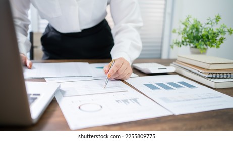 Auditor or internal revenue service staff, Business women checking annual financial statements of company. Audit Concept. - Shutterstock ID 2255809775