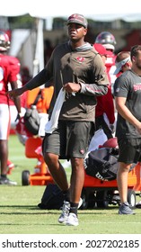 Aug 18, 2021; Tampa, FL USA;  Tampa Bay Buccaneers Offensive Coordinator Byron Leftwich During NFL Training Camp.