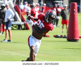 Aug 18, 2021; Tampa, FL USA;  Tampa Bay Buccaneers Wide Receiver Jaydon Mickens (85) During NFL Training Camp.