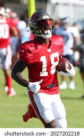 Aug 18, 2021; Tampa, FL USA;  Tampa Bay Buccaneers Wide Receiver Tyler Johnson (18) During NFL Training Camp.