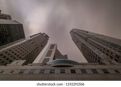 Aug 21/2016 Moddy Sky At  UOB Plaza During Morning, Singapore Central Business District