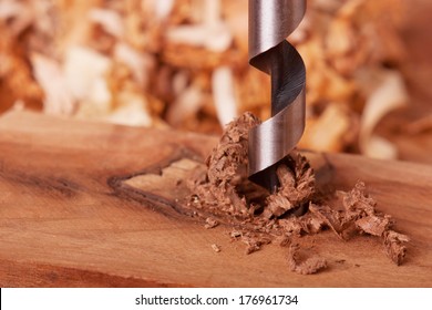 Auger Bit Drilling Wood