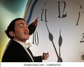 August- 1- 2018. Wax Figure Of Salvador Dali, Spanish Surrealist Painter, At Madame Tussauds Wax Museum In Amsterdam, The Netherlands.
