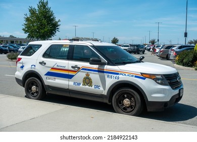 August 1 2022- RCMP Police Vehicle In McArthur Glen Designer Outlet Richmond, BC Canada