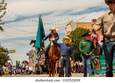 AUGUST 10, 2019 - GALLUP NEW MEXICO, USA -98th Gallup Inter-tribal Indian Ceremonial, New Mexico, parade of all tribes and Navajo Native Americans