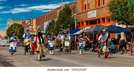 AUGUST 10, 2019 - GALLUP NEW MEXICO, USA - Portraits of Native Americans & Navajo at 98th Gallup Inter-tribal Indian Ceremonial, New Mexico