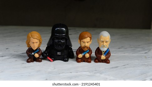 August 10th 2022, Istanbul, Turkey: Star Wars Action Figures By Burger King Happy Meal Toys In 2005.