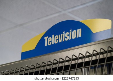 AUGUST 12 2018 - FAIRBANKS ALASKA: Signage For The Television DVD Series And Sets Inside Of A Closing Blockbuster Video In Its Final Liquidation Days.