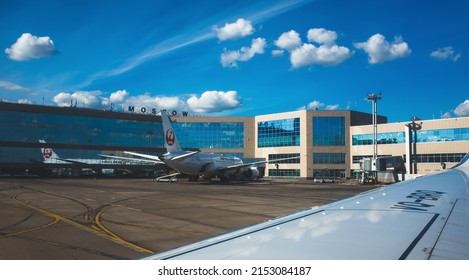 August 14, 2018, Moscow, Russia. Planes At Domodedovo International Airport.