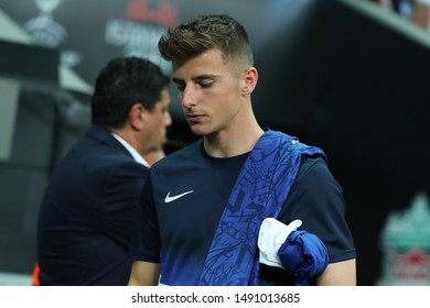 AUGUST 14, 2019 - ISTANBUL, TURKEY: Mason Mount Beautiful Close-up Portrait Before The Match. UEFA Super Cup Liverpool - Chelsea