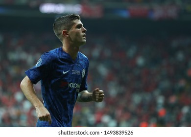 AUGUST 14, 2019 - ISTANBUL, TURKEY: Christian Pulisic Beautiful Close-up Portrait. UEFA Super Cup Liverpool - Chelsea