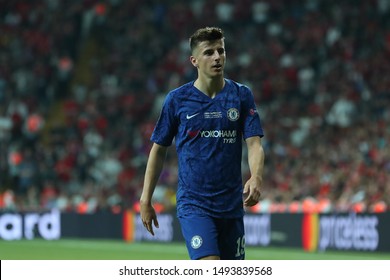 AUGUST 14, 2019 - ISTANBUL, TURKEY: Mason Mount Beautiful Close-up Portrait. UEFA Super Cup Liverpool - Chelsea