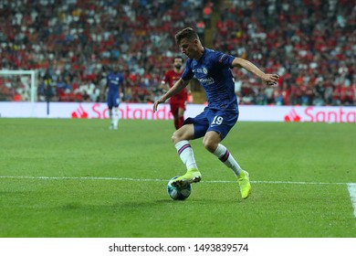 AUGUST 14, 2019 - ISTANBUL, TURKEY: Mason Mount With The Ball, Runs And Dribbles On Terrific Fast Speed Using Spectacular Moves. UEFA Super Cup Liverpool - Chelsea