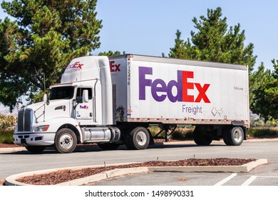 August 14, 2019 San Jose / CA / USA - FedEx Freight Truck Side View