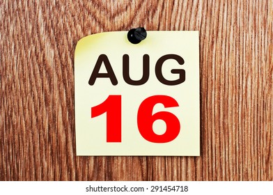 August 16 Calendar Part Set Stock Photo 291454718 Shutterstock