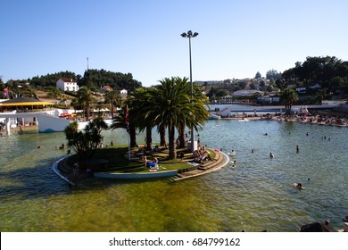 August 16th, 2011, Castanheira De Pera, Portugal - Praia Das Rocas, A Huge Public Swimming Pool In The Middle Of The Countryside. 