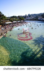 August 16th, 2011, Castanheira De Pera, Portugal - Praia Das Rocas, A Huge Public Swimming Pool In The Middle Of The Countryside. 