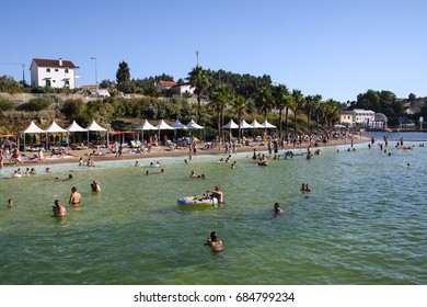 August 16th, 2011, Castanheira De Pera, Portugal - Praia Das Rocas, A Huge Public Swimming Pool In The Middle Of The Countryside. 