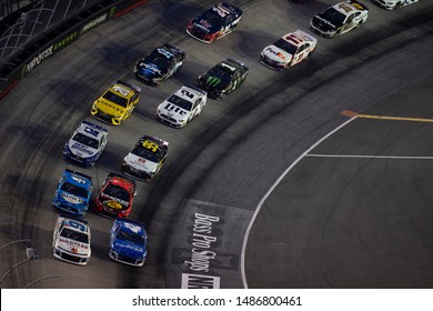 August 17, 2019 - Bristol, Tennessee, USA: Kyle Larson (42) battles for position during the Bass Pro Shops NRA Night Race at Bristol Motor Speedway in Bristol, Tennessee.